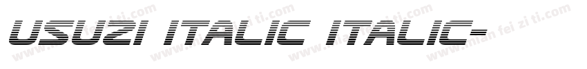 Usuzi Italic Italic字体转换